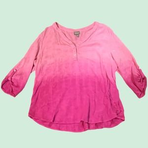Size 3 (16/XL) - Chicos Ombré Pink Top